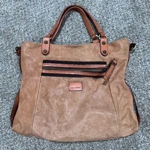 Marco Buggiani Genuine Leather Tan Handbag